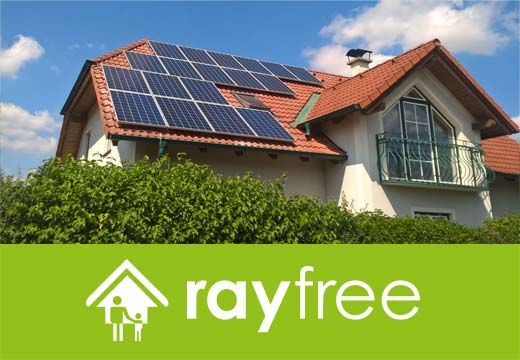 Rayfree Photovoltaik-Anlage auf Einfamilienhaus