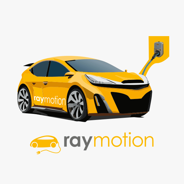 raymotion Elektroauto mit Ladestation